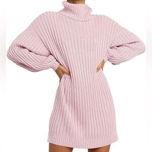 Yibock Lavender Turtleneck dress
